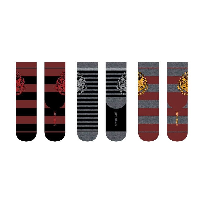 Platillo Indica enfermedad Pack 3 calcetines adulto Harry Potter Hogwarts - Koekoe