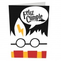 Tarjeta felicitación cumpleaños Harry Potter