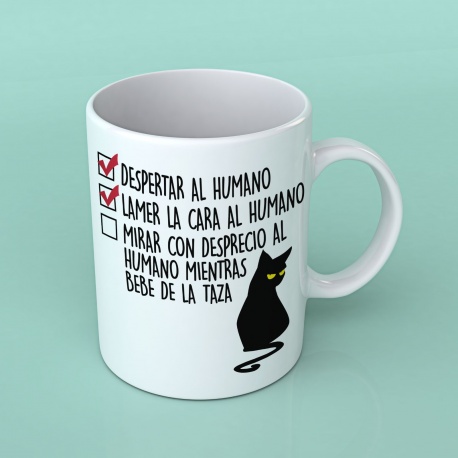 Taza gato "Tareas pendientes" Borinot El Gato