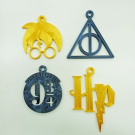 Pack 4 Adornos navidad Harry Potter