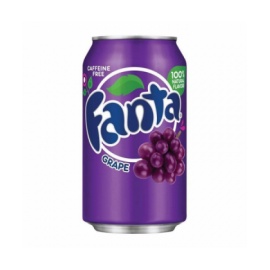 Fanta sabor uva (grape). Refresco 355ml