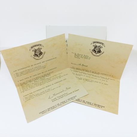 Carta aceptación Hogwarts personalizada en Español - Harry Potter