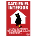 Cartel "Gato en el interior"