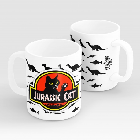 Taza gato "Jurassic Cat" - Borinot El Gato