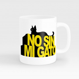 Taza gato "No sin mi gato" - Borinot El Gato
