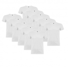Pack 10 Camisetas Básicas Unisex - Manga Corta - 10 Camisetas de Algodón - Tallas S a 2XL - Amplio Surtido de Colores