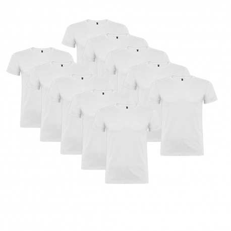 Pack 10 Camisetas Básicas Unisex - Manga Corta - 10 Camisetas de Algodón - Tallas S a 2XL - Amplio Surtido de Colores