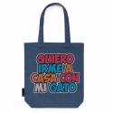 Bolsa Tote Bag "Quiero irme a casa con mi gato"- Borinot el Gato