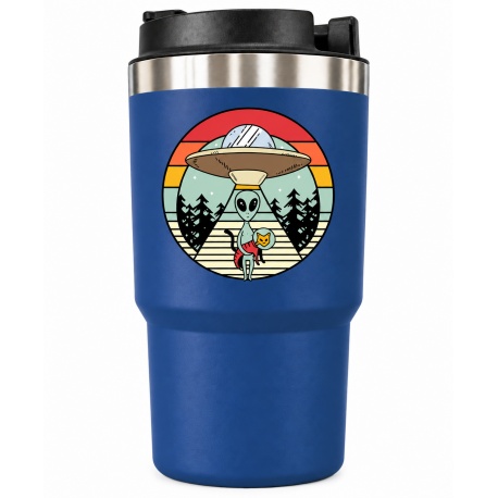 Vaso térmico acero "Trabajo duro para que mi gato tenga una vida mejor" 560ml