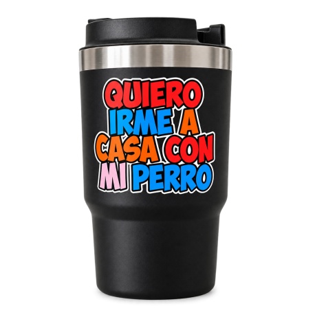 Vaso térmico acero "Trabajo duro para que mi gato tenga una vida mejor" 560ml